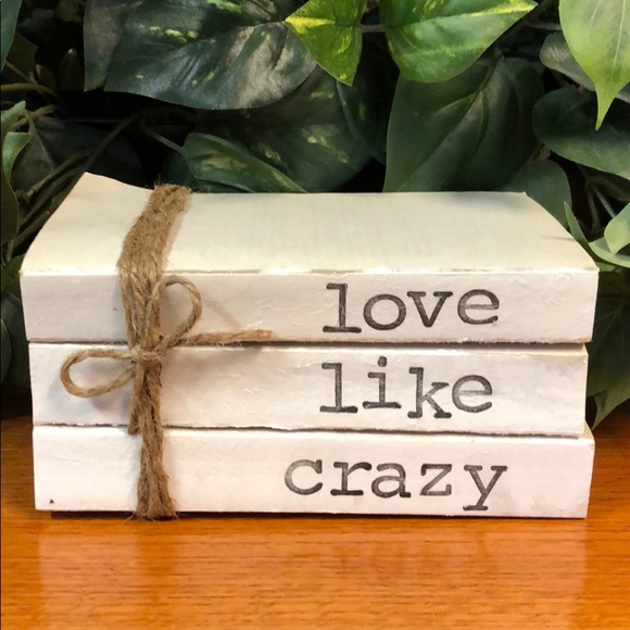 Other - 3 farmhouse inspired books stamped Love like crazy